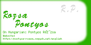 rozsa pontyos business card